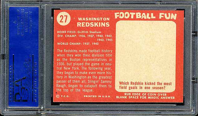 1958 Topps Redskins