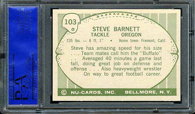 1961 Nu-Card Barnett