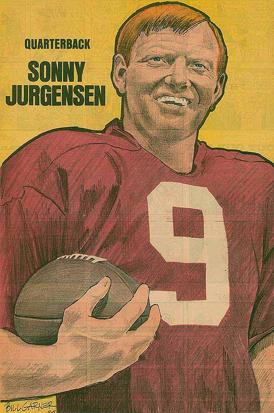 Redskins Newspaper Posters Sonny Jurgensen