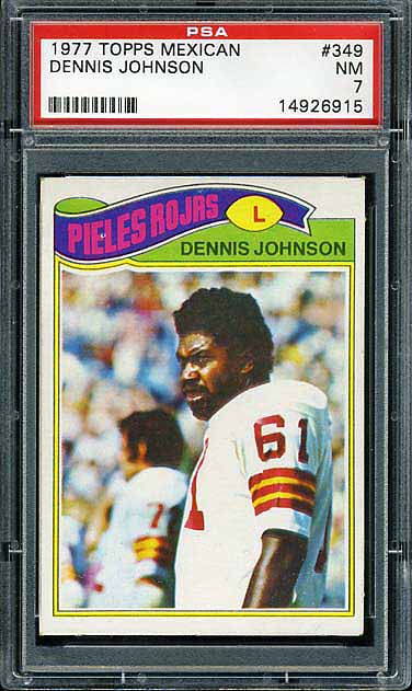 1977 Topps Mexican Redskins Johnson