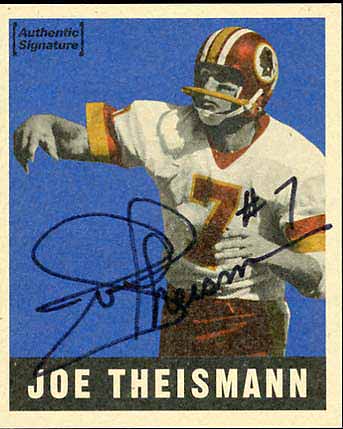 Joe Theismann Autograph