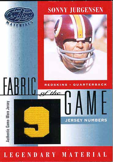 Sonny Jurgensen Jersey Card