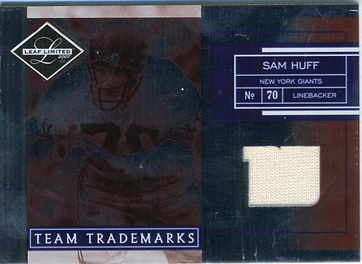 Sam Huff Jersey Card